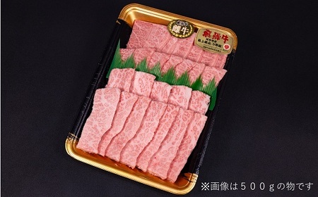 【最飛び雌牛】飛騨牛A5等級ミスジ・三角バラ焼肉用　500g【配送不可地域：離島】【1520156】