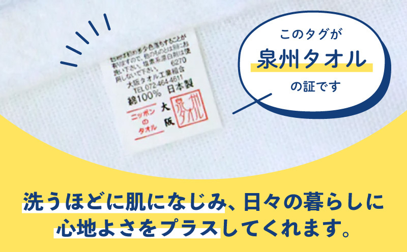 ザ・泉州タオル （ホワイト 約34×86cm 12枚） ボーダーつきフェイスタオル 099H3698_イメージ4