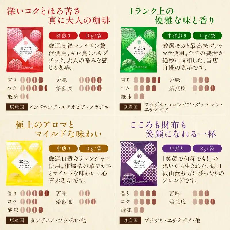 【吉田珈琲本舗】煎りたて、挽きたて!ドリップコーヒー4種50袋 6ヶ月定期便【010C-026】