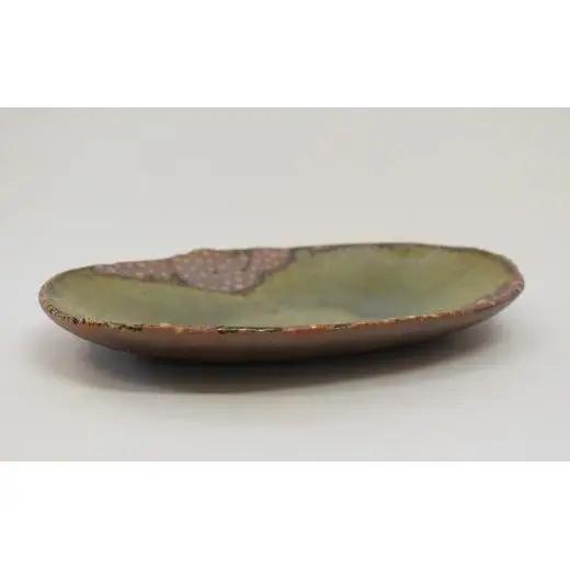 釉彩オーバル皿 2枚セット 和食器 お皿 長皿 陶芸品《受注制作》皿 中皿 楕円皿 長皿 パスタ皿 カレー皿 食器 手作り おすすめ おしゃれ モダン 陶芸 陶器 陶芸作家