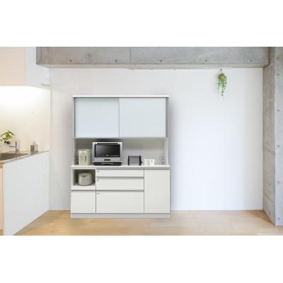 ふるさと納税 大川市 シュシュ 幅160cm カラー・高さが選べる大型高級キッチンボード　ホワイト/ナチュラル/ブラウン