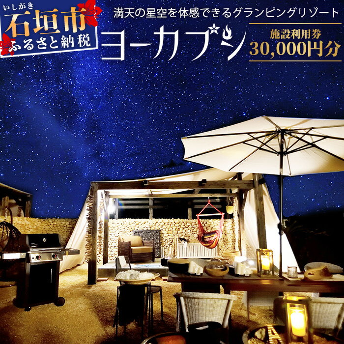 【ふるさと納税】石垣島 グランピングリゾートヨーカブシ 施設利用券 30,000円分 沖縄県 石垣市 グランピング 利用券 BBQ バーベキュー GP-5