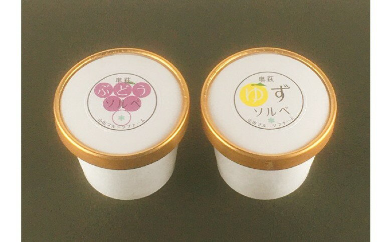 【ふるさと納税】シャーベット（ぶどう・ゆず）各4個詰合せ 国産 日本産 プレゼント ギフト プチギフト 人気 スイーツ デザート 山口県 萩市 内祝い 贈り物 誕生日プレゼント お取り寄せスイーツ お祝い お見舞い 贈答用 お中元 出産祝い 可愛い 美味しい かわいい