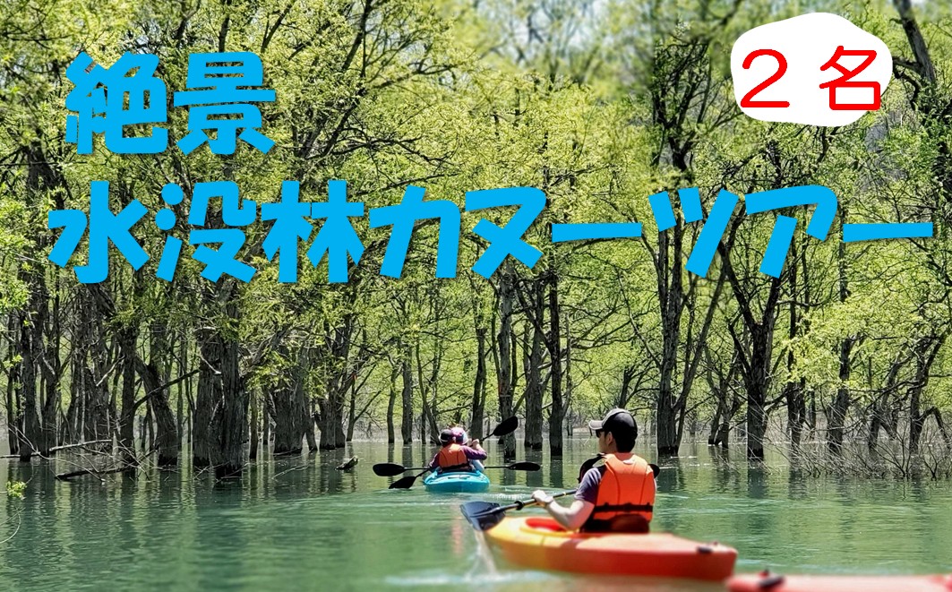 絶景 水没林カヌーツアー（2名様）癒しの自然満喫プレミアムアクティビティ 【フォトジェニックスポット】※3月下旬から5月下旬　