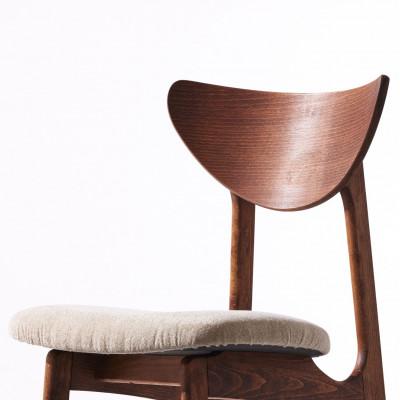 ふるさと納税 富田林市 Karl Dining Chair モケット クリンプベージュ ダークブラウンフレーム【SWOF】 |  | 02