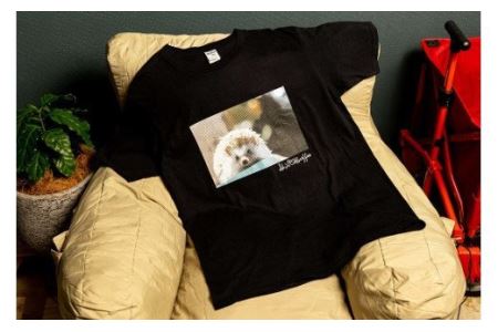 【粉】自家焙煎コーヒー＆【キッズ130】ハリネズミTシャツセット［No.136-09］
