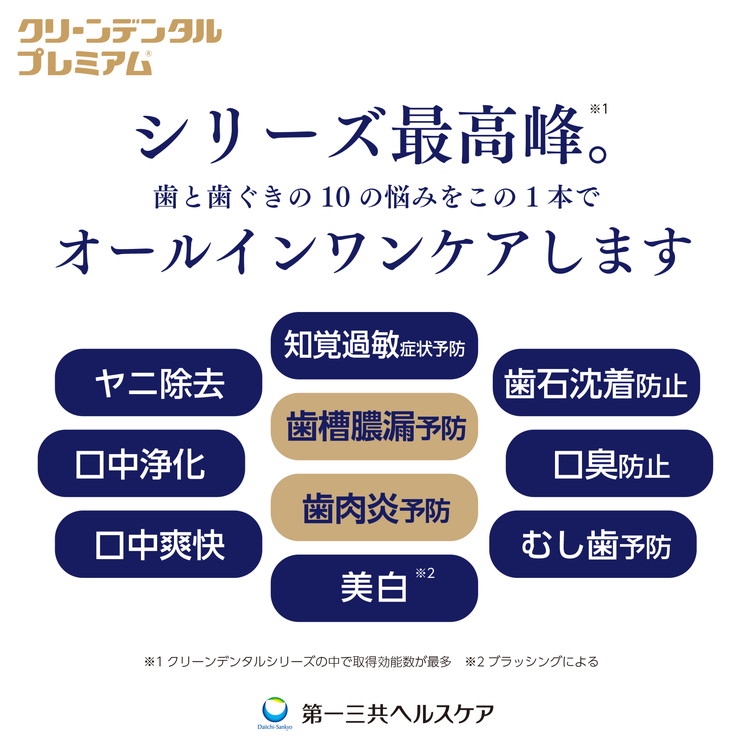 クリーンデンタル プレミアム 100g 5本セット | 歯磨き粉 歯磨き ハミガキ デンタルケア フッ素 虫歯予防 口臭予防 歯周病予防 日本製 ※2026年4月頃より順次発送予定