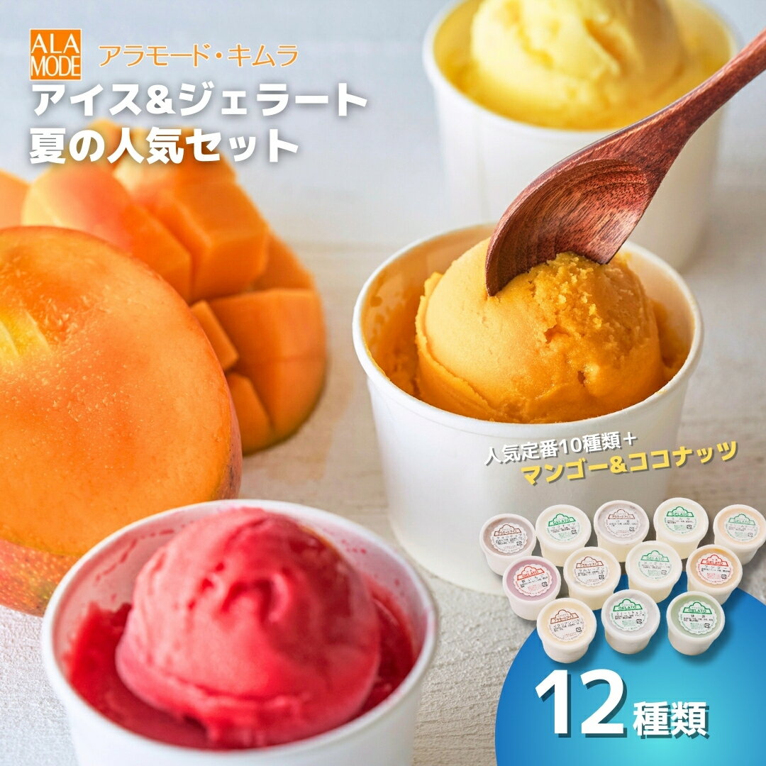 【ふるさと納税】アラモード・キムラ【夏の人気セット】アイス＆ジェラート 12個×146ml 食べ比べ 詰め合わせ セット スイーツ 新潟県 五泉市（有）アラモード・キムラ 〈大好評〉