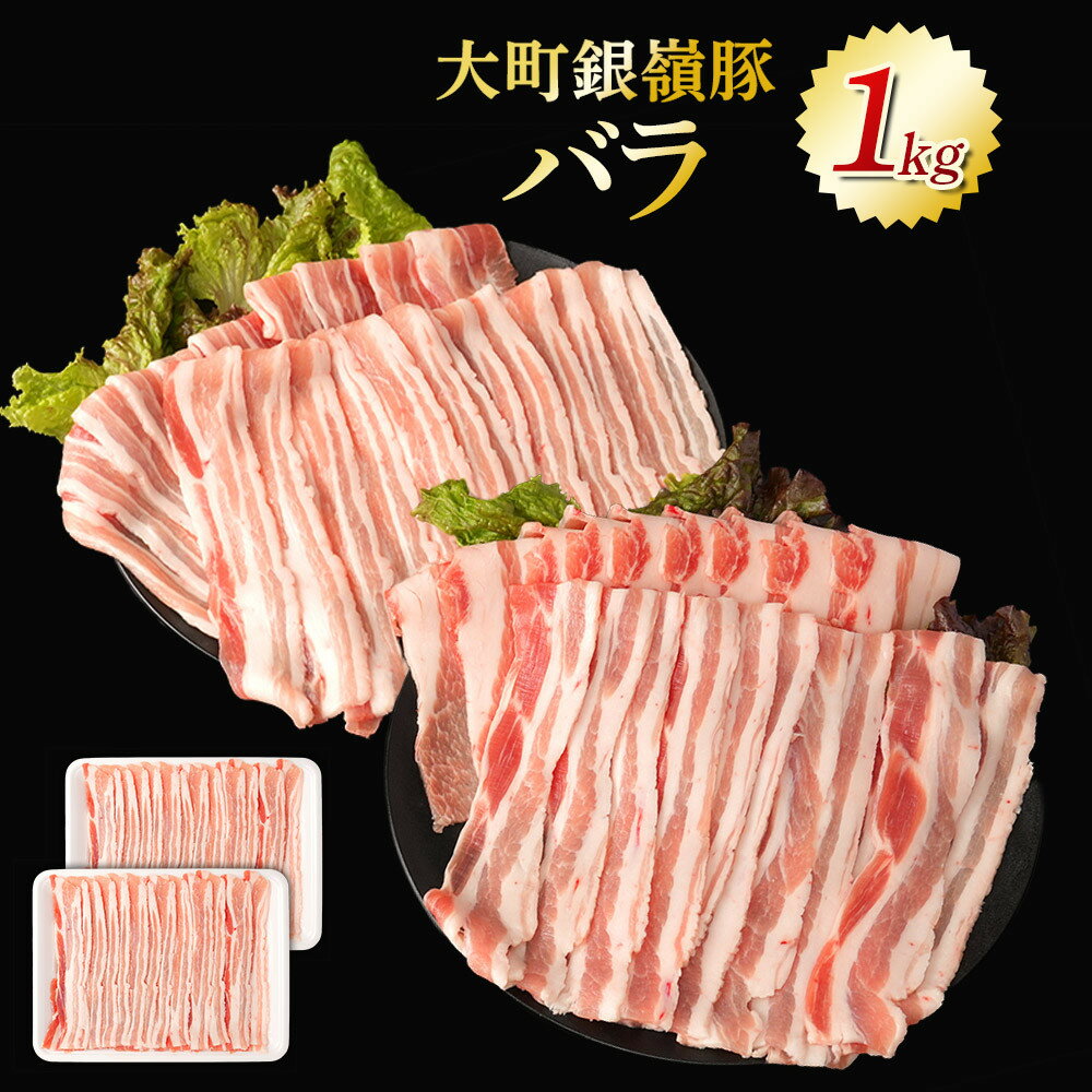 【ふるさと納税】大町銀嶺豚 バラ1kg (約500g・2パック) | 肉 お肉 にく 食品 人気 おすすめ 送料無料 ギフト