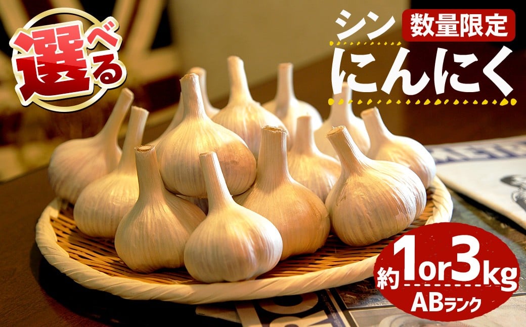 
            ＜7月上旬～9月中旬発送予定＞＜選べる・数量限定＞シン・にんにく(ABランク・約1kg/3kg)【m102-04・m102-05】【トラキチ】
          