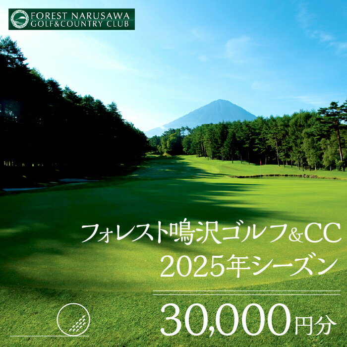 【ふるさと納税】【富士山】フォレスト鳴沢ゴルフ＆CC 2025年シーズンご利用券30000円分 ふるさと納税 ゴルフ ゴルフ場利用券 チケット 金券 山梨県 鳴沢村 送料無料 NSB002