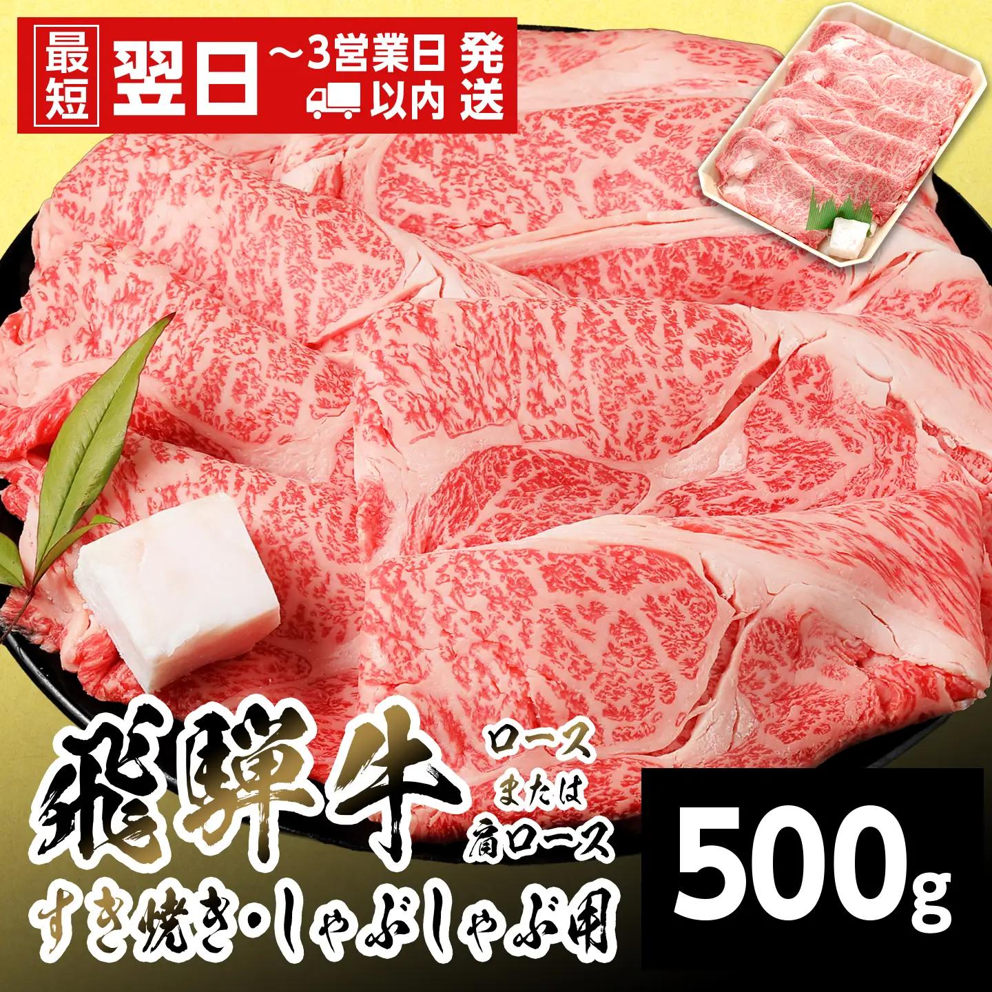 【最短発送】 飛騨牛 ロースまたはカタロース 500g すき焼き しゃぶしゃぶ 養老ミート