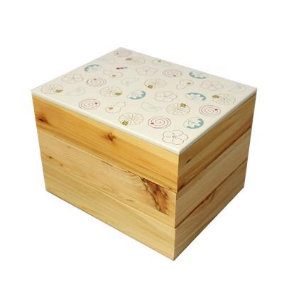 ふるさと納税 海南市 Njeco汎和菓子蒔絵三段重箱　白