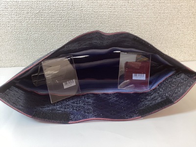 畳の縁（へり）で作ったティッシュカバー 青 | 手作り 雑貨 小物  カラフル ティッシュボックス