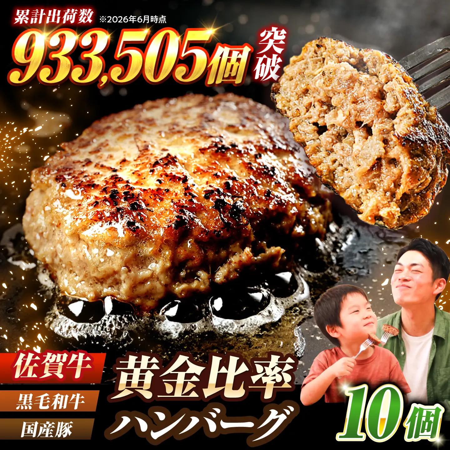 佐賀牛入りハンバーグ 10個 無添加 小分け [FBX038] ハンバーグ