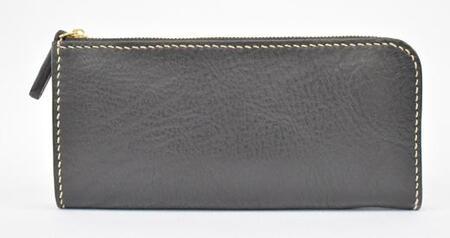 栃木レザー使用｜やわらか本革Lジップ長財布｜Lzip wallet 02｜ブラック｜minca（全7色）