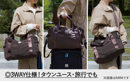 【TO&FRO】軽くて大容量な超機能的 ボストンバッグ 【REGULARサイズ・ダークブラウン】|  ボストンバッグ トゥーアンドフロー