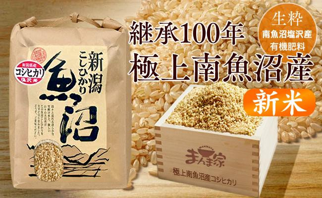 【新米】【令和8年産】　極上南魚沼産コシヒカリ（有機肥料、塩沢産）玄米5ｋｇ【銘柄米 ブランド米 玄米 こしひかり コシヒカリ 魚沼産 新潟米 産地直送 お米 米 こめ コメ ご飯 御飯 ごはん】