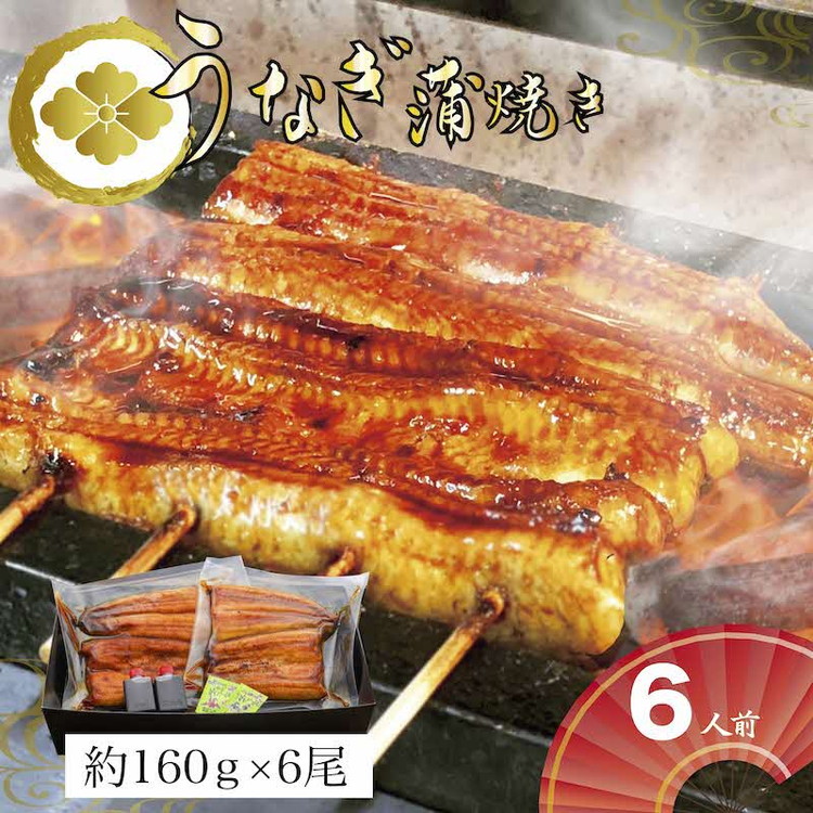 うなぎ蒲焼6人前（1人前約160g×6）贈答用パッケージ｜うなぎ 鰻 ウナギ 960グラム 国産 かば焼き 蒲焼き 蒲焼 うな重 ひつまぶし たれ 山椒 人気 おすすめ 取り寄せ お取り寄せ グルメ 惣菜 ギフト 贈答 贈り物 プレゼント お中元 お歳暮 御歳暮 茨城県 古河市 直送 店舗直送 _AT12