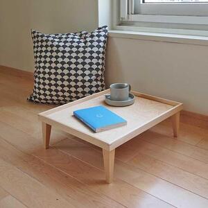 【ギフト用】旭川家具　コサイン　お月見トレー　メープル 【 旭川家具 北海道 旭川市 木製 家具 脚付 トレー ベッドテーブル 小テーブル お膳 銘々膳 飾り台 縁側 テーブル 選べる樹種 シンプル 
