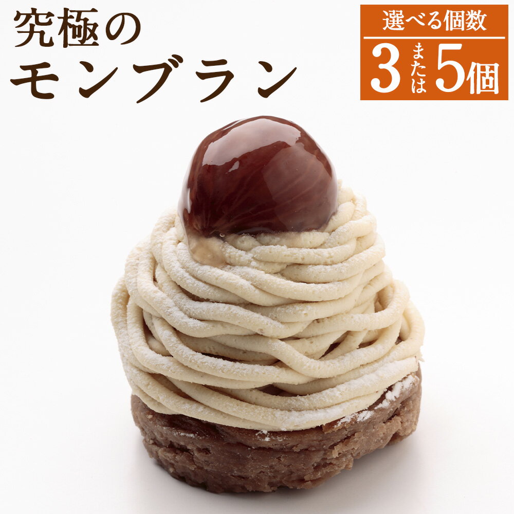 【ふるさと納税】＜選べる内容量＞鈴木俊行の究極のモンブラン 3個／5個 計約390g（約130g×3個入）・計約650g（約130g×5個入） 栗 生クリーム 白小豆 天津甘栗 スイートマロン 和栗 お菓子 洋菓子 スイーツ デザート ケーキ おやつ 冷凍 東京都 武蔵野市 送料無料