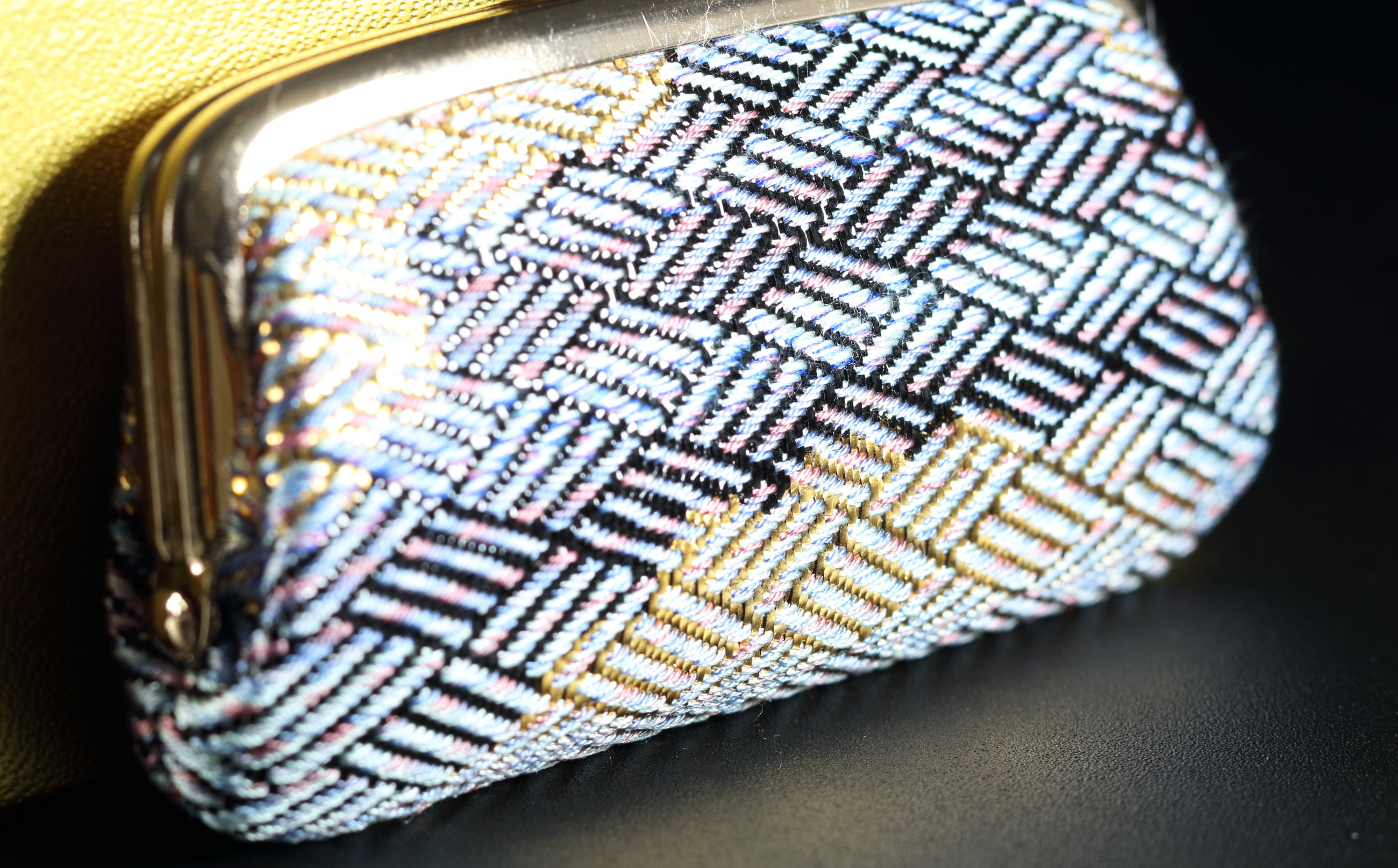 井手美弥子 佐賀錦 多色四本網代(小銭入れ)