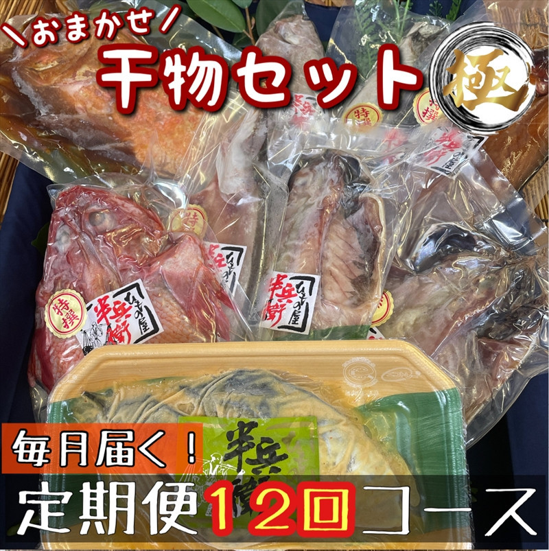 【毎月定期便12回】厳選！小田原の旬の干物セット 極【 まぐろや 神奈川県小田原市 】 142069_DQ345