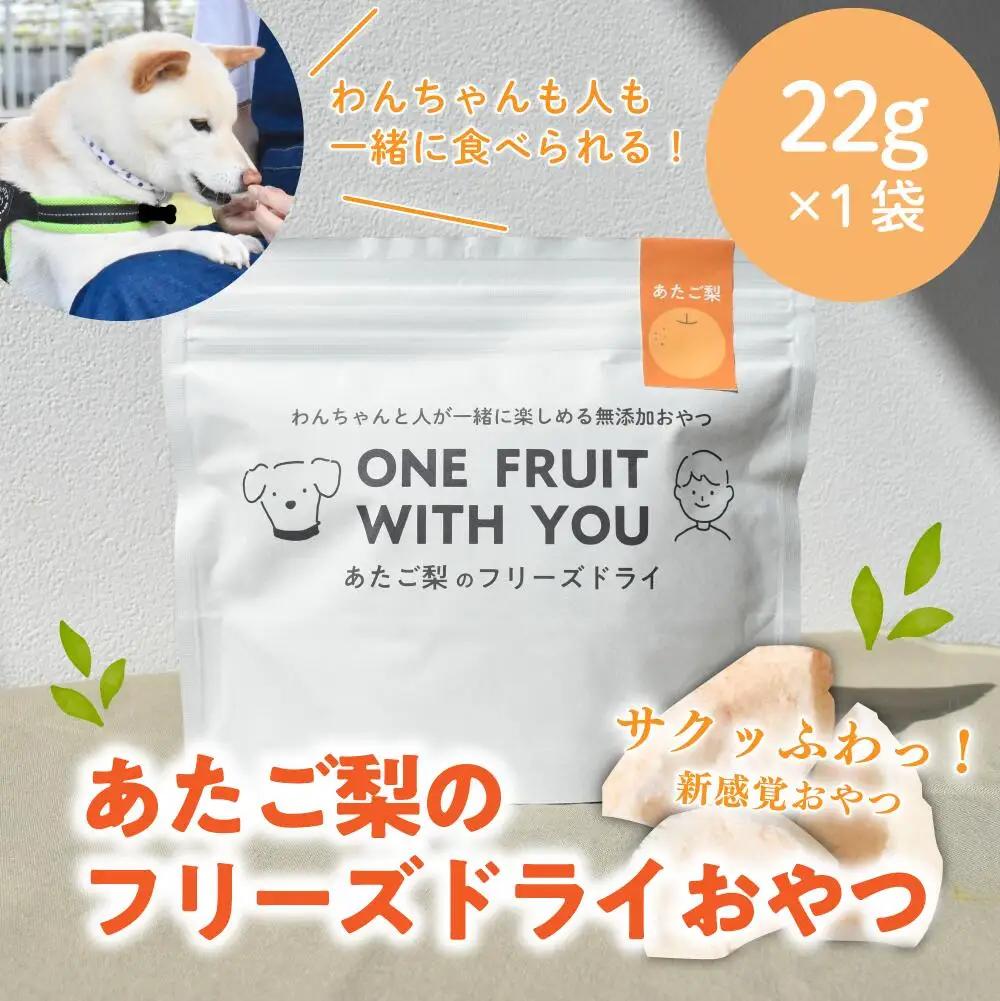 あたご梨のフリーズドライおやつ(22g×1袋) 原材料は「あたご梨」のみ、果物そのまま！(岡山県産) ペット 果物【KF-F002-01】