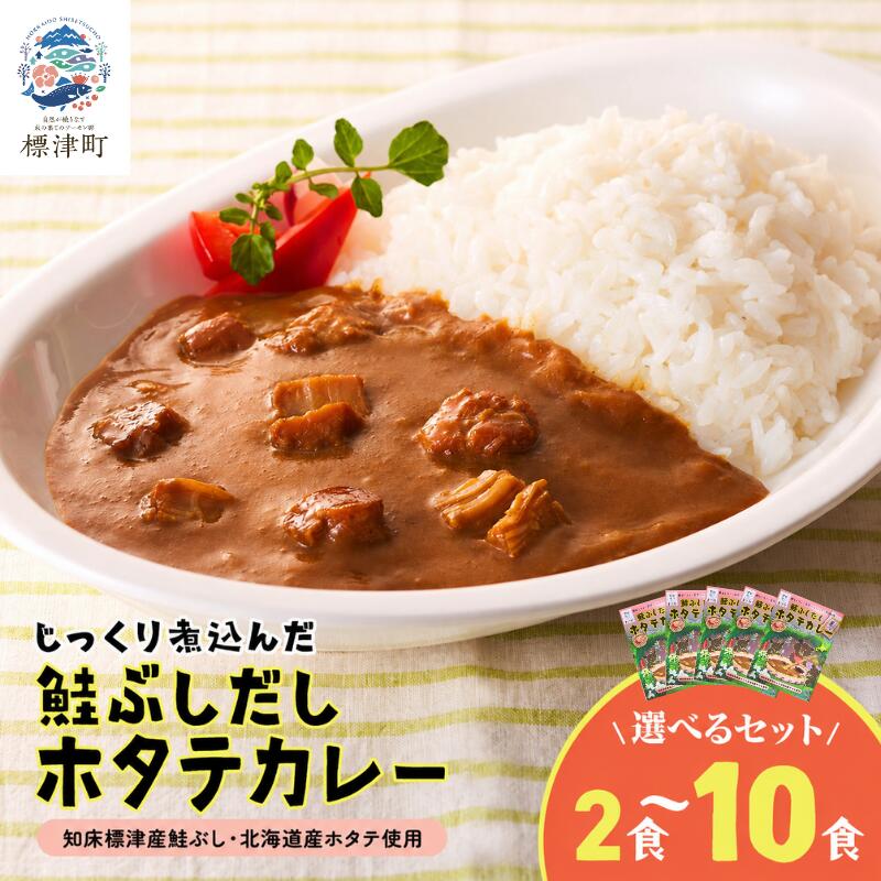 【ふるさと納税】 鮭ぶしだし ホタテカレー 選べる 2食セット/5食セット/10食セット 北海道産 レトルト カレー 人気 おすすめ 国産 ホタテ ほたて 帆立 お試し かれー れとると レトルトカレー レトルト食品 惣菜 便利 簡単 常温