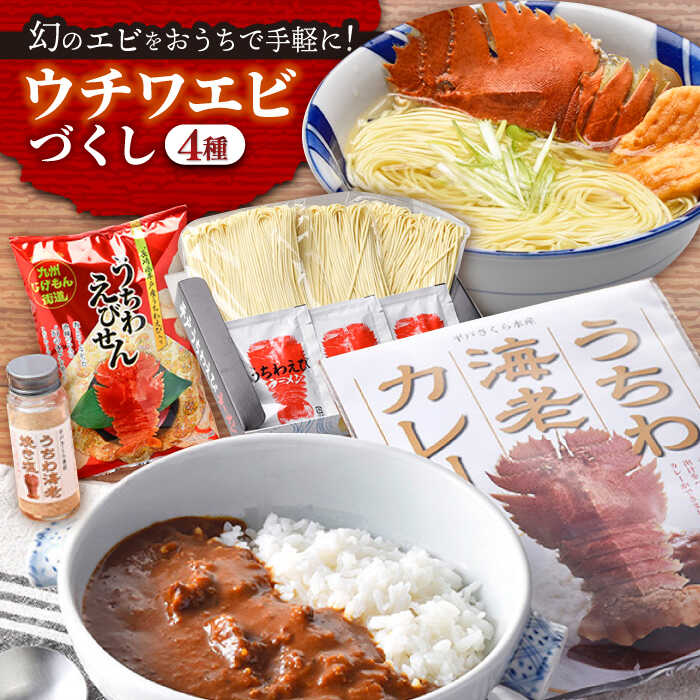 【ふるさと納税】【幻のエビをお手軽に】4種のウチワエビづくし 平戸市 / ひらど新鮮市場 [KAB103] えび うちわえび セット 詰め合わせ ラーメン カレー えびせん