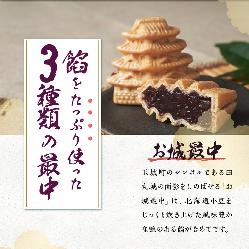 最中ざんまい7個入り(お城最中3個・姫最中2個・金柑入りお城最中2個）