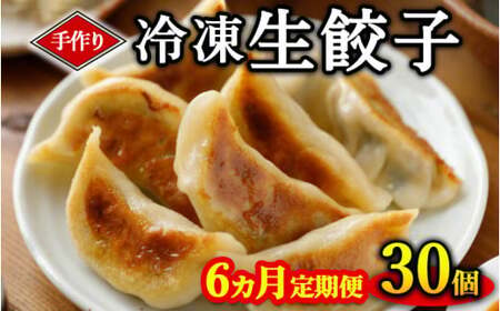 《6ヵ月定期便》手作り冷凍生餃子 30個 定期便 ｜餃子