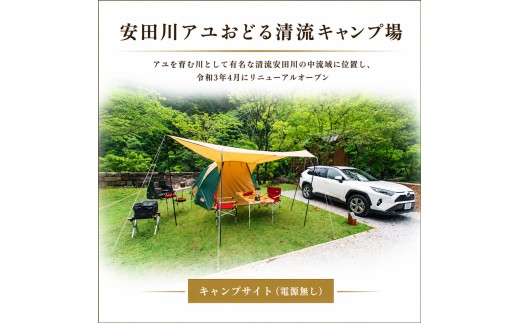 安田川アユおどる清流キャンプ場 キャンプサイト 電源なし 電源無 テント 宿泊 1泊 キャンプ 安田川 釣り 遊具 川遊び バーベキュー 鮎 アユ BBQ 避暑 静か 川のせせらぎ 安田川 清流  高知県 安田町 YC0003_26
