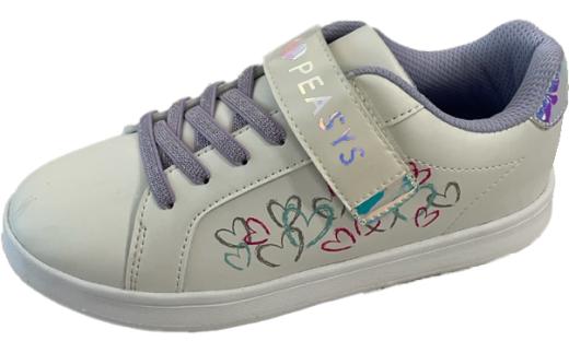 ジュニアスニーカー　PJS5752　（ホワイト、21.0cm）