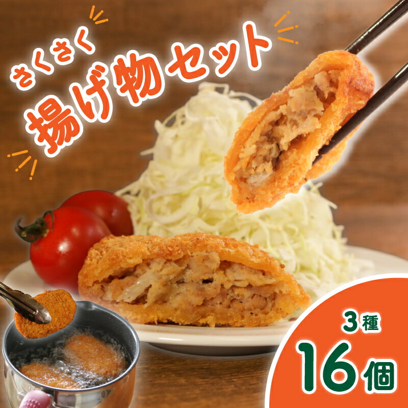 【ふるさと納税】 揚げ物セット 計16個 メンチカツ8個 チキンカツ4個 ミニとんかつ4個 メンチカツ メンチ とんかつ カツ チキンカツ チキン 揚げ物 惣菜 小分け 個包装 おつまみ 米 に合う 便利 カツセット お肉 ふるさと納税肉 千葉県 銚子市 銚子 マルシチ畜産有限会社