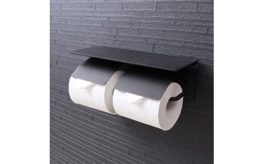 【大理石柄ブラック】トイレットペーパーホルダー 2連 Blan ブラン 選べる トイレ トイレットペーパー ホルダー インテリア 家具 新居 賃貸 収納 小物 おしゃれ DIY お手入れ 簡単 完成品 兵庫 兵庫県 小野市