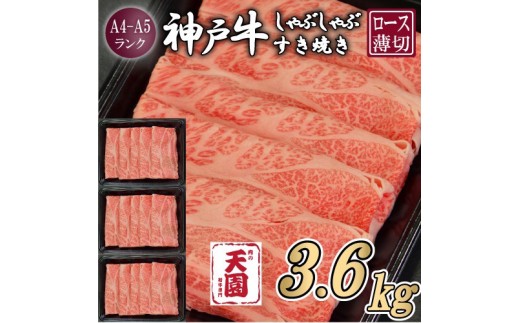 【ふるさと納税 定期便（頒布会）】神戸牛 霜降り 肩ロース しゃぶしゃぶすき焼き 600g×6ヶ月
