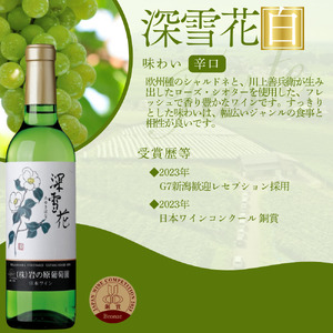 酒 岩の原ワイン 深雪花 ハーフサイズ6本セット（ 赤 ×2本 白 ×2本 ロゼ ×2本各360ml） ワイン 新潟 上越