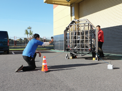 No.294-05 穴あきコーン450　5個セット　イエロー ／ コーン コンパクト 倒れにくい カラーバリエーション プラスチック 千葉県