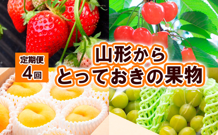 【定期便4回】山形からとっておきの果物 【令和6年産先行予約】FS23-725
