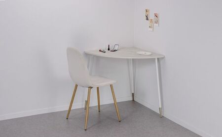 【andFREL】FS コーナーテーブル 天板 突板 ナチュラルオーク 幅99cm 奥行67cm 高さ72cm インテリア 家具 おしゃれ シンプル 机 角にフィット コーナー用テーブル 省スペース 