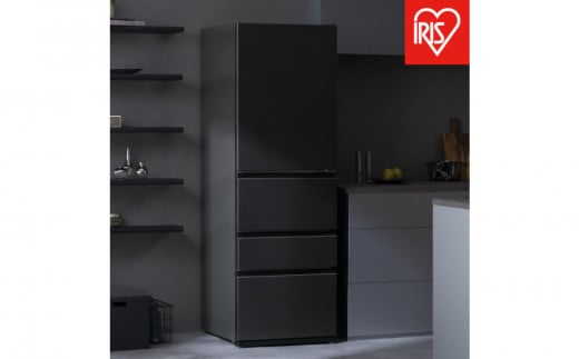 冷蔵庫 冷凍冷蔵庫 371L IRSN-37A-B ブラック