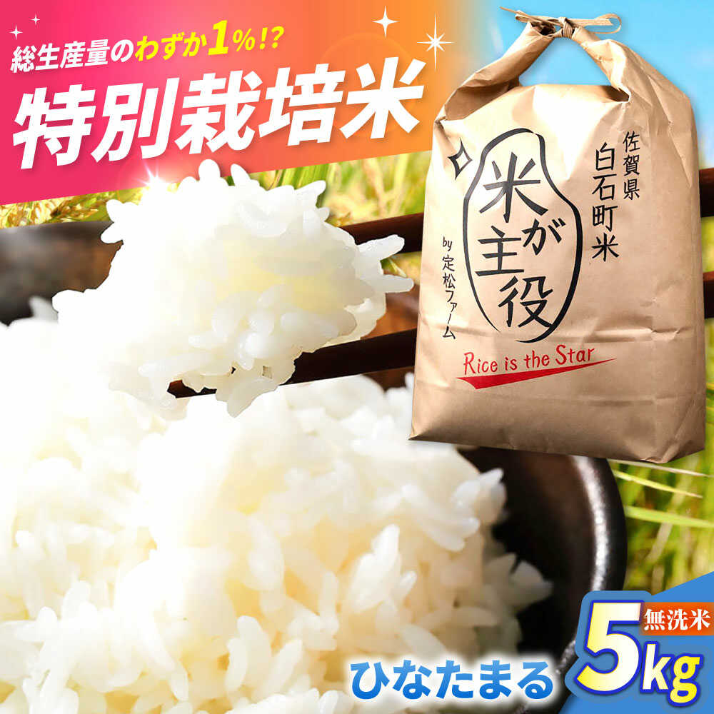 【ふるさと納税】【先行予約】 令和8年産 無洗米 ひなたまる 5kg【定松ファーム】 ひなたまる 無洗米 5kg 米 白米 お米 佐賀県産 国産米 ブランド米 精白米 [IBV010]