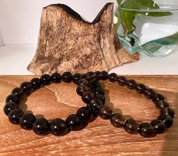 
                  スモーキークォーツ　ペアブレスレット（8ｍｍ、10ｍｍ）
                