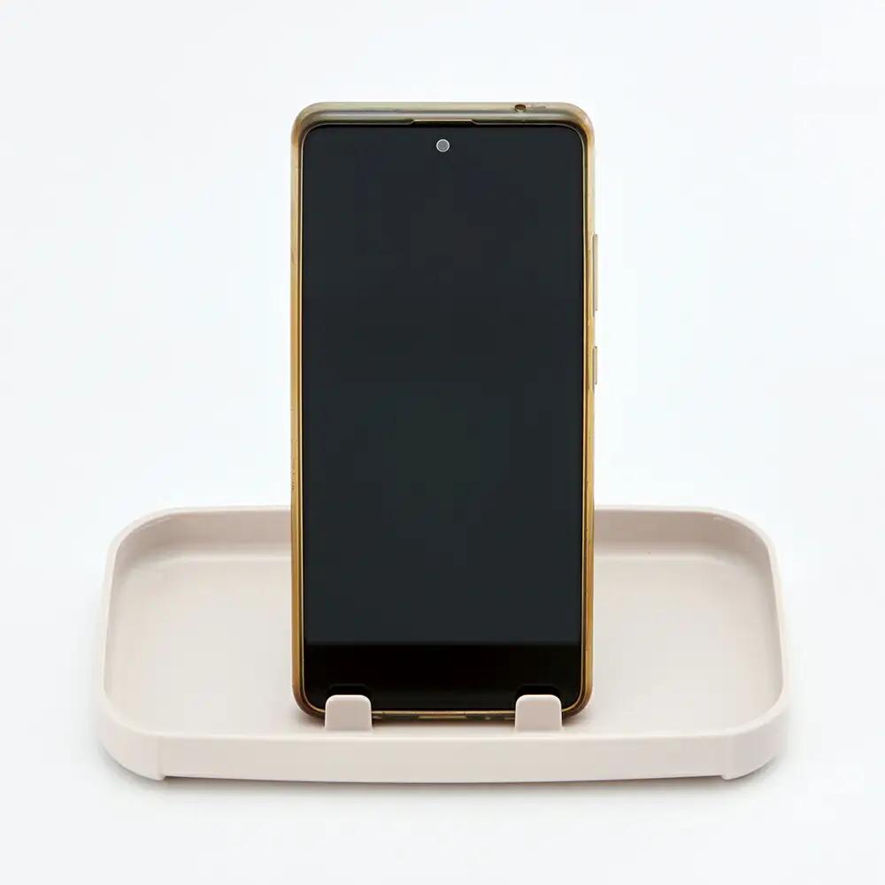 食洗機、電子レンジ対応 スマホスタンド付き 弁当箱 600ml 1段 箸付き PLB6SSH ベージュ 奈良県奈良市 4-174 716966