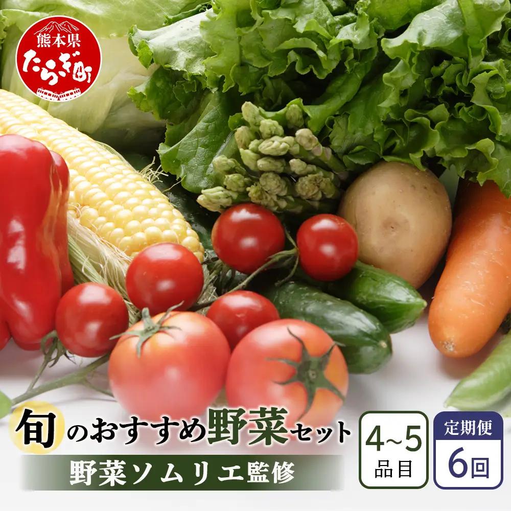 【定期便 6回】野菜ソムリエ 監修 旬の おすすめ 野菜 セット 4〜6品 (1〜2名様向け) 6回配送 数量限定 新鮮 野菜 セット 詰め合わせ 詰合せ 定期便 産地 直送 国産 季節の野菜 ひとり