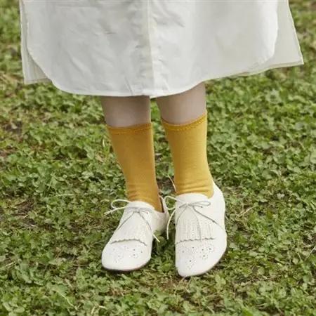 【With Knit】裏返しオーガニックコットンソックス(マスタード)1足/NSGK22-06_装飾品・工芸品  洋服 _【1394683】