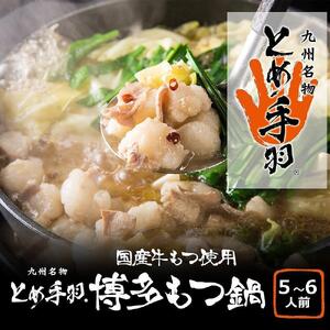 九州名物とめ手羽 博多もつ鍋セット 九州しょうゆ味 5～6人前