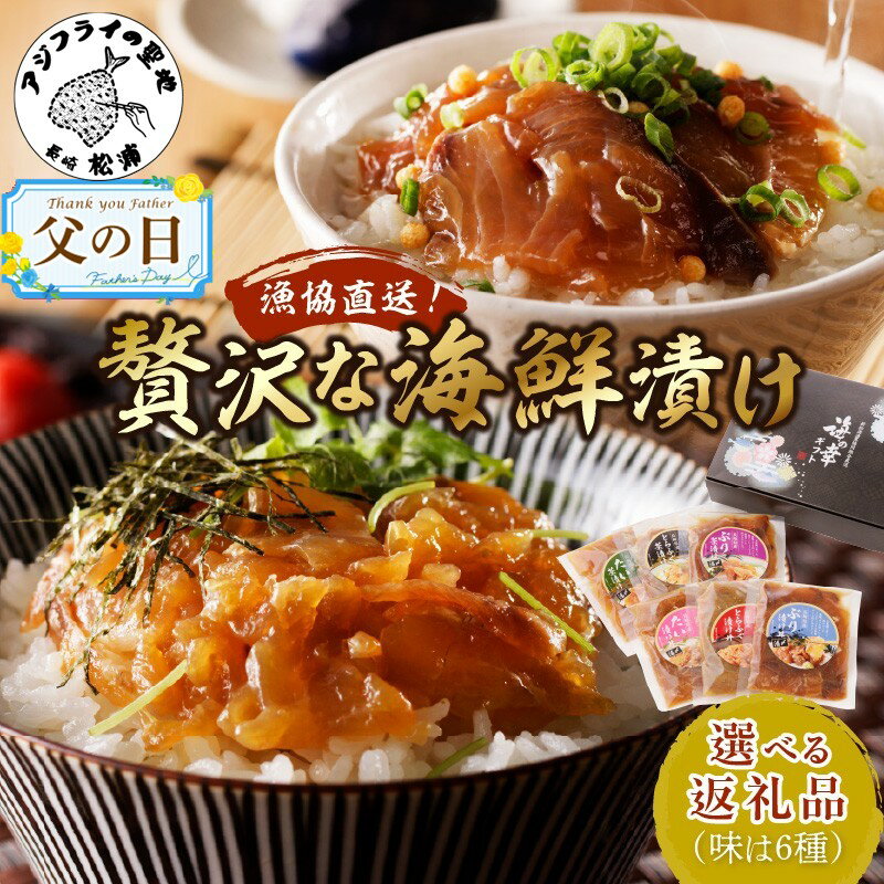 【ふるさと納税】＼父の日・お中元／漁協直送！贅沢な海鮮漬け 2種×2袋(濃厚漬け丼) 3種×2袋(うす口茶漬け) 3種×2袋(濃厚漬け丼) 6種(漬け丼と茶漬け合わせ) ふるさと納税 漬け丼 ふるさと納税 丼ぶり ぶり ブリ 鰤 たい タイ 鯛 海鮮 漬け 海鮮漬け 海鮮丼 松浦市