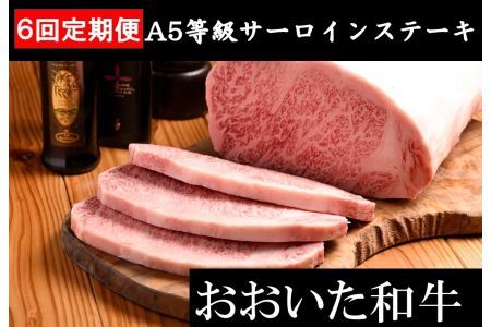 おおいた和牛 A5等級 サーロイン ステーキ 定期便 6回コース 毎月お届け ソース付き 合計4.8kg 豊後牛 和牛 牛 国産 九州産 大分県産 中津市 冷凍